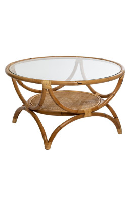 Table basse en rotin et...