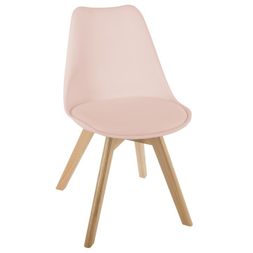 Chaise salle manger Baya rose poudré Atmosphera - Le dépôt Bailleul