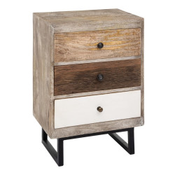 Chevet 3 tiroirs unis Koval Atmosphera - Le Dépôt Bailleul