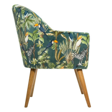 Fauteuil motif jungle Sango Atmosphera - Le Dépôt Bailleul