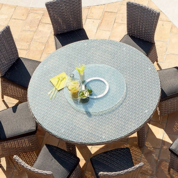 Plateau tournant rond en verre trempé Hespéride - Le Dépôt Bailleul