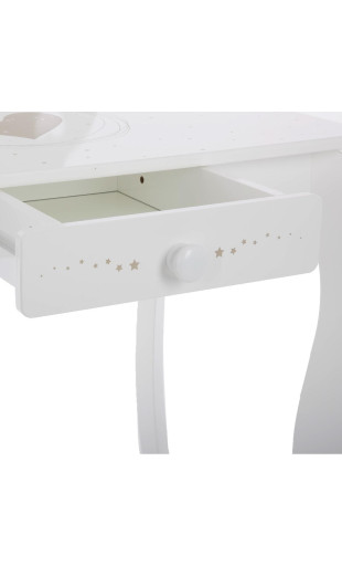 Coiffeuse blanche pour petite fille avec tabouret - Le Dépôt Bailleul