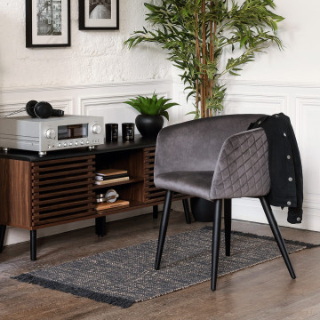 Fauteuil séjour Marlo gris Atmosphera - Le dépôt Bailleul