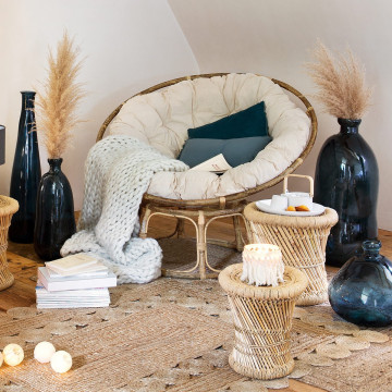Fauteuil papasan en rotin Seram Atmosphera - Le Dépôt Bailleul