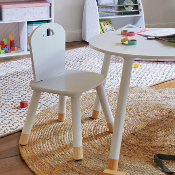Chaise enfant blanche pas chère marque Atmosphéra - Le Dépôt Bailleul