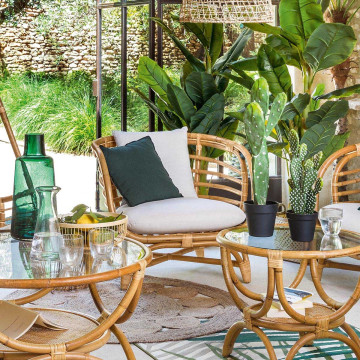 Fauteuil en rotin Farah Atmosphera - Le Dépôt Bailleul