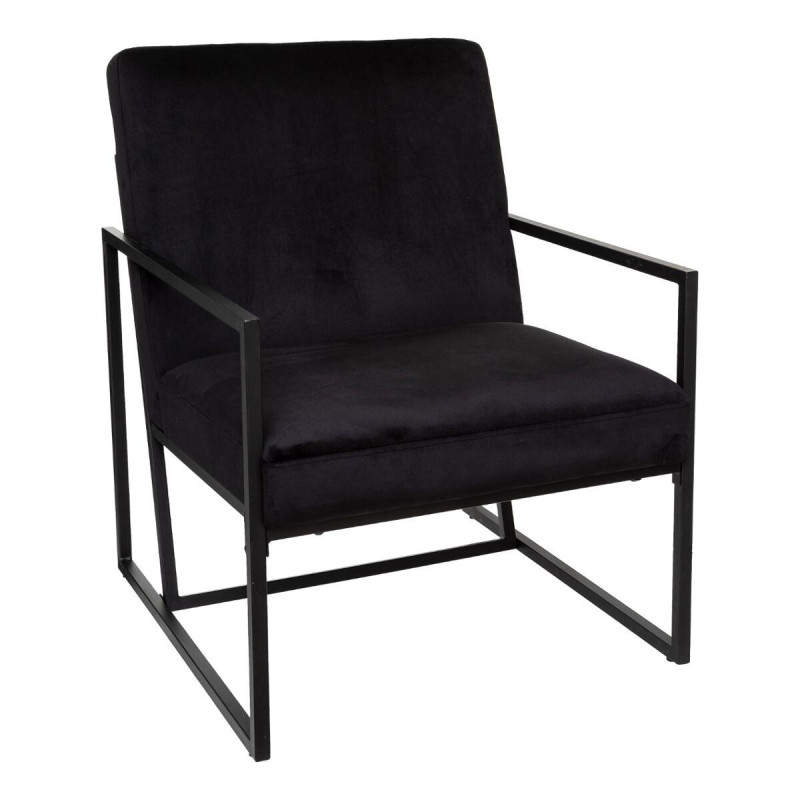 Fauteuil en velours noir Agatha Atmosphera