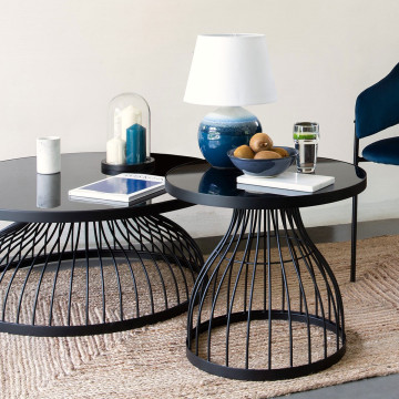 Table appoint Kushi verre métal Atmosphera - Le Dépôt Bailleul