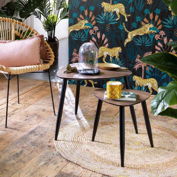 Table Miléo effet noyer set de 2 Atmosphera - Le Dépôt Bailleul