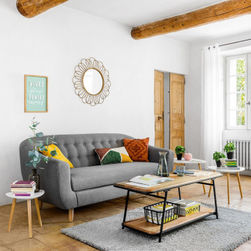 Table basse Mileo blanc lot de 3 Atmosphera - Le Dépôt Bailleul