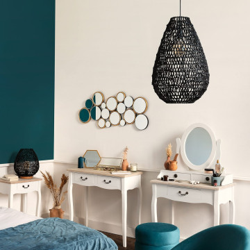 Suspension corde Etel noir Atmosphera - Le Dépôt Bailleul