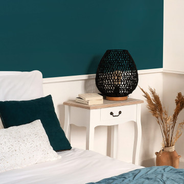 Lampe à poser corde Etel noir Atmosphera - Le Dépôt Bailleul