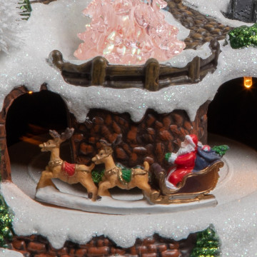 Déco Noël thème chale la montagne lumineux animé - Le Dépôt Bailleul