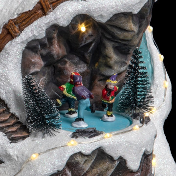 Déco Noël grottes montagne lumineux animé musical - Le Dépôt Bailleul