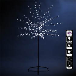 Arbre lumineux 200 fleurs LED coloris blanc - Le Dépôt Bailleul