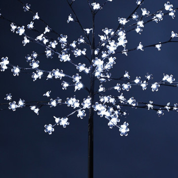 Arbre lumineux 200 fleurs LED coloris blanc - Le Dépôt Bailleul