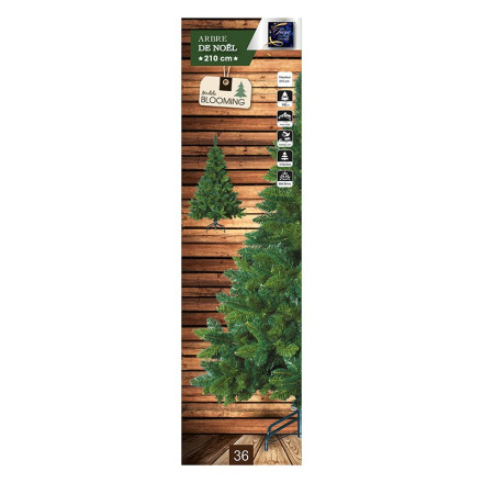 Sapin de Noël vert de 210 cm de haut pour vos fêtes - Dépôt Bailleul