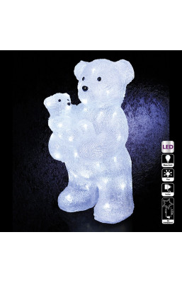 Maman + bébé ours lumineux...