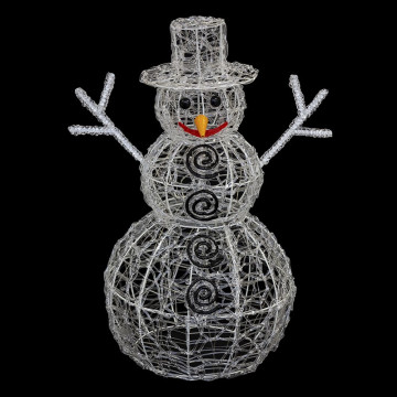 Bonhomme de neige lumineux  ampoules blanches 96 LED - Dépôt Bailleul