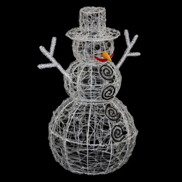 Bonhomme de neige lumineux  ampoules blanches 96 LED - Dépôt Bailleul