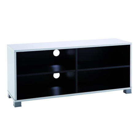 Meuble TV noir et blanc 101 cm Carbone