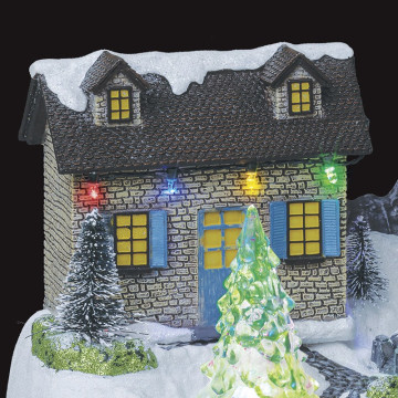 Village de noël moulin à vent animé, lumineux et musical - Le dépôt Bailleul
