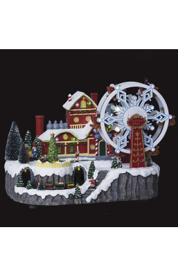 Village de noël roue du...