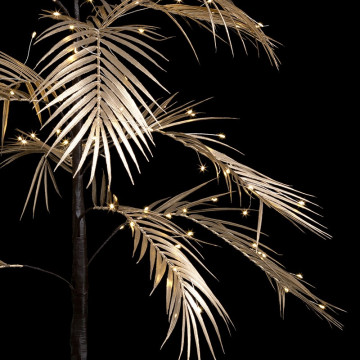 Arbre palmier or lumineux sur pied 120 LED - Le dépôt Bailleul