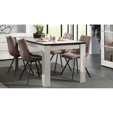 Table à manger 160 cm chêne blanchi Elba - Le Dépôt Bailleul