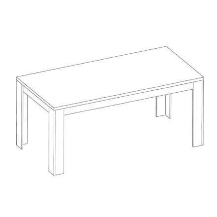Table à manger 160 cm chêne blanchi Elba - Le Dépôt Bailleul