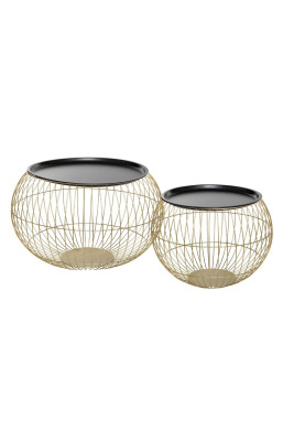 Table basse x2 métal doré...