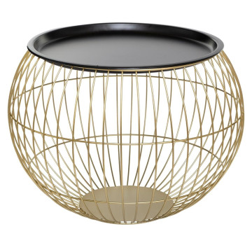 Table basse x2 métal doré Alya Atmosphera - Le Dépôt Bailleul