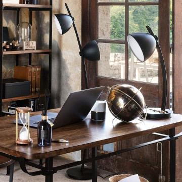 Lampadaire en métal noir Laka Atmosphera - Le Dépôt Bailleul