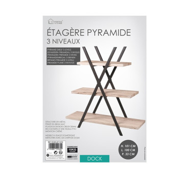 Etagère pyramide 3 étages Dock - Le Dépôt Bailleul
