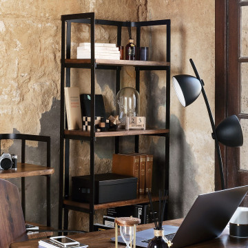 Etagère Courbe 4 niveaux bois de manguier Atmosphera - Le Dépôt Bailleul