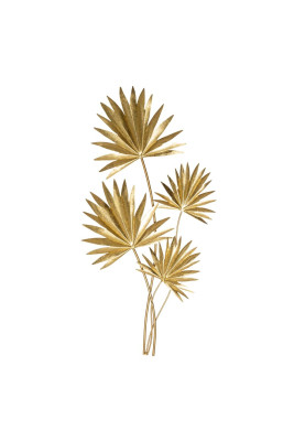 Déco murale métal feuilles...