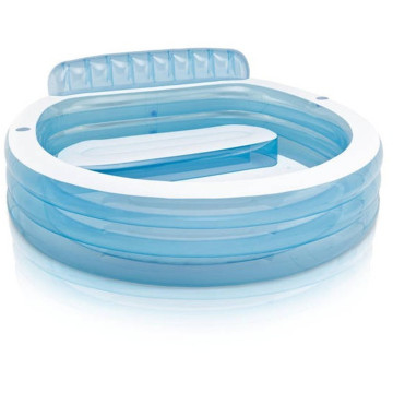 Piscine familiale avec banquette intégrée Intex - Le Dépôt Bailleul