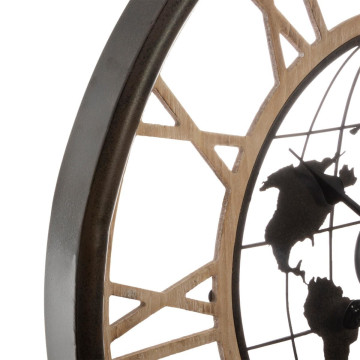 Horloge métal D67 Monde Atmosphera - Le Dépôt Bailleul