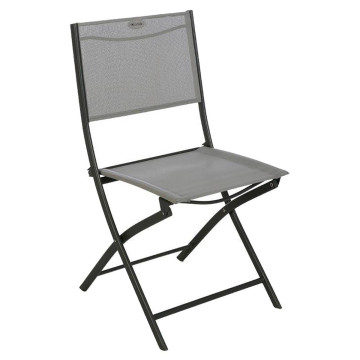 Chaise pliante Modula Hesperide galet & graphite - Le Dépôt Bailleul