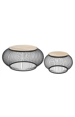 Table basse x2 métal et...