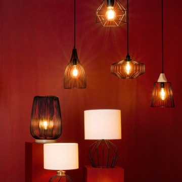 Suspension filaire métal noir Rita Atmosphera - Le Dépôt Bailleul