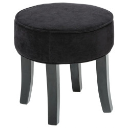 Tabouret en velours coloris noir collection ADRIEL - Le Dépôt Bailleul