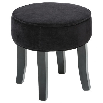 Tabouret en velours coloris noir collection ADRIEL - Le Dépôt Bailleul