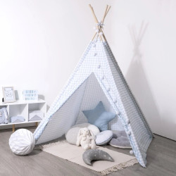 Tipi décoratif pour enfant bleu Atmosphera - Le Dépôt Bailleul
