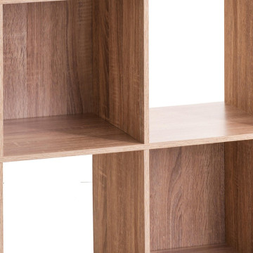 étagère en bois 9 cases mix coloris chêne naturel - Le dépôt Bailleul.