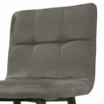 Tabouret de bar gris pieds métal noir - Le Dépôt Bailleul