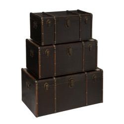 Malles vintage British Flower Lot de 3 - Atmosphera - Le Dépôt Bailleul