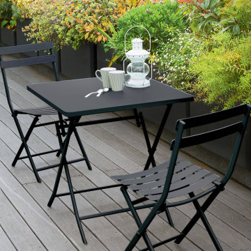 Table carrée Greensboro noir graphite - Le Dépôt Bailleul