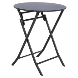 Table jardin ronde Hespéride Greensboro graphite - Le Dépôt Bailleul