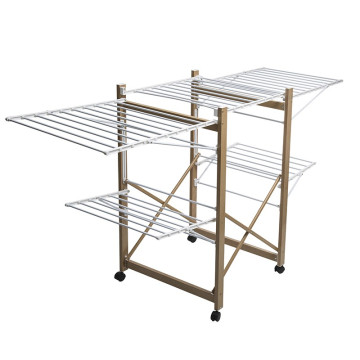 Etendoir 27m effet bois 4 roues 5Five- Le Dépôt Bailleul